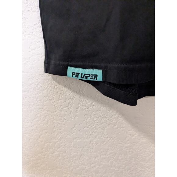 Pit Viper Sunglasses Naples Hi Collar Tee T-Shirt Biking Men Size Small Black - Picture 3 of 7